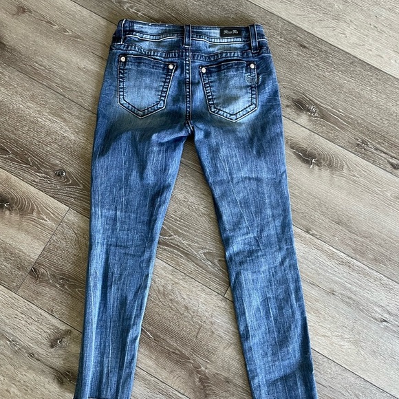 Miss Me Los Angeles Mid-Rise Skinny Size 27 Dark Wash - Picture 5 of 12